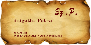 Szigethi Petra névjegykártya